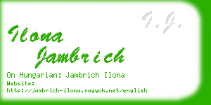 ilona jambrich business card